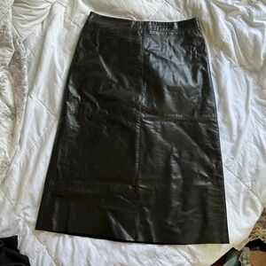 90s Gap midi leather Skirt
